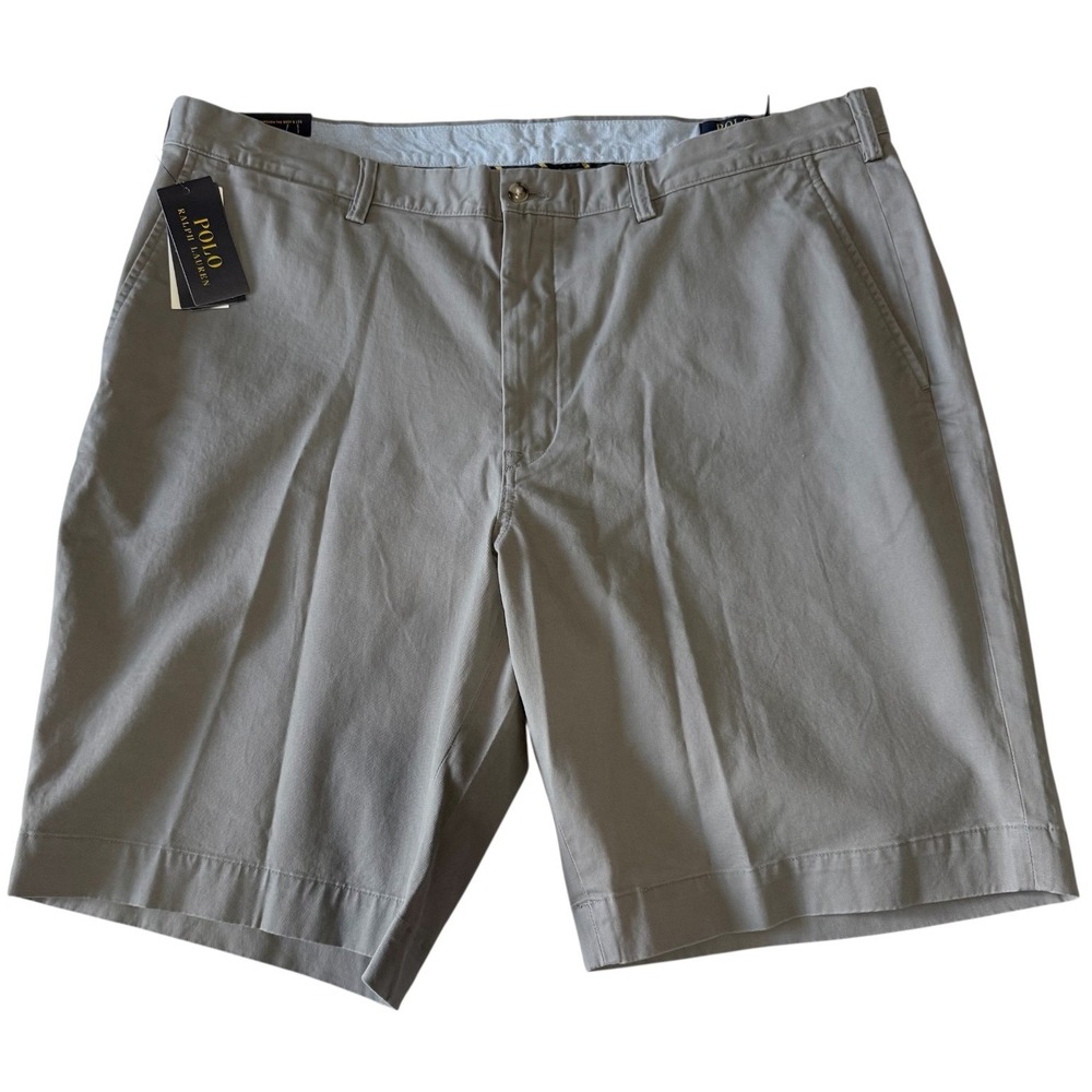 Polo Ralph Lauren Mens 42 Waist 42T Gray Stretch Classic Fit Shorts 9" Inseam